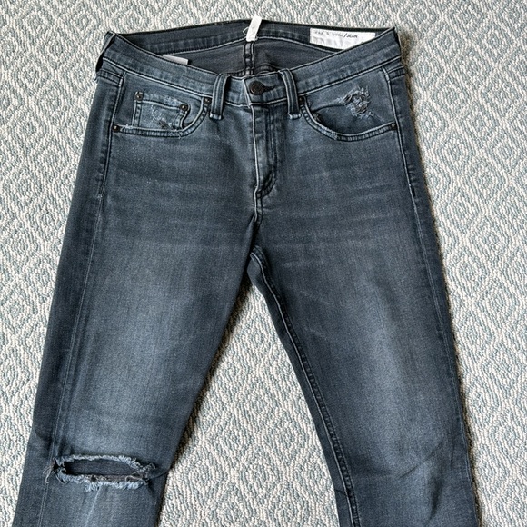 Rag & bone washed grey capri jeans - Picture 2 of 8